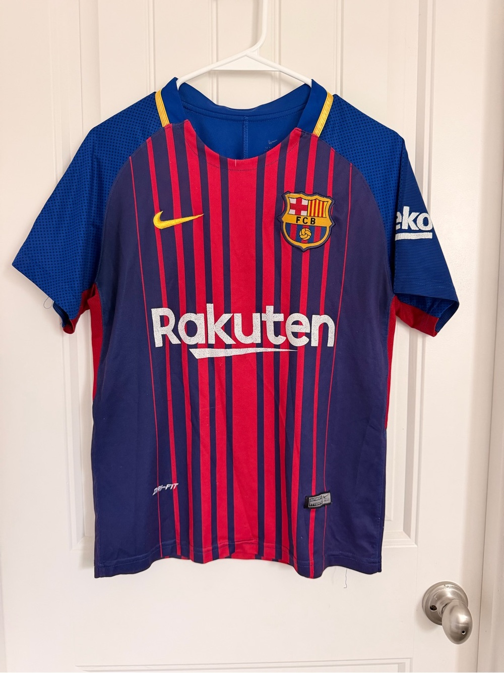 Nike FC Barcelona Jersey in Blue & Red with Yellow Accents